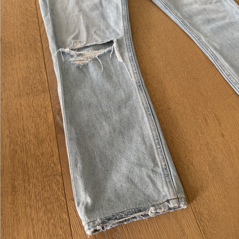 AGOLDE Riley High Rise Straight Crop Jeans Size 24 in Shatter - Picture 5 of 12